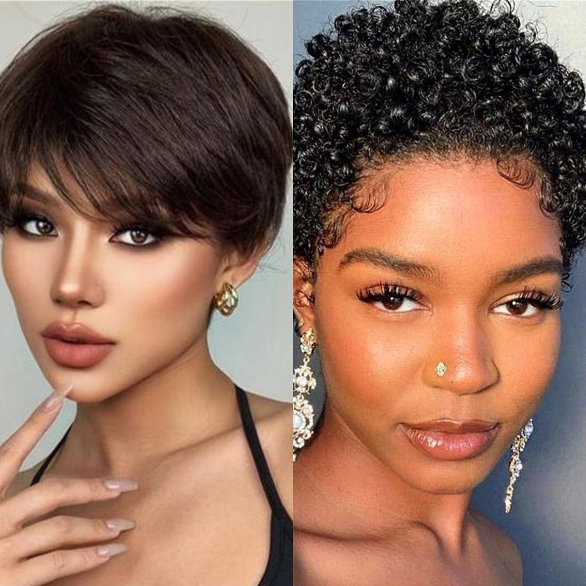 Buy 1 Get 1 Freeļø±Combo No.3 Razor Cut Pixie Short Wig And Dry Perm Wig Short Curly Wig - Superlovehair
